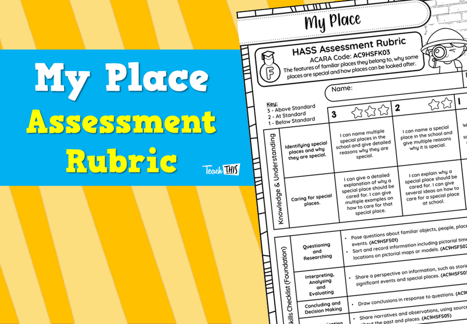 My Place Assessment Rubric