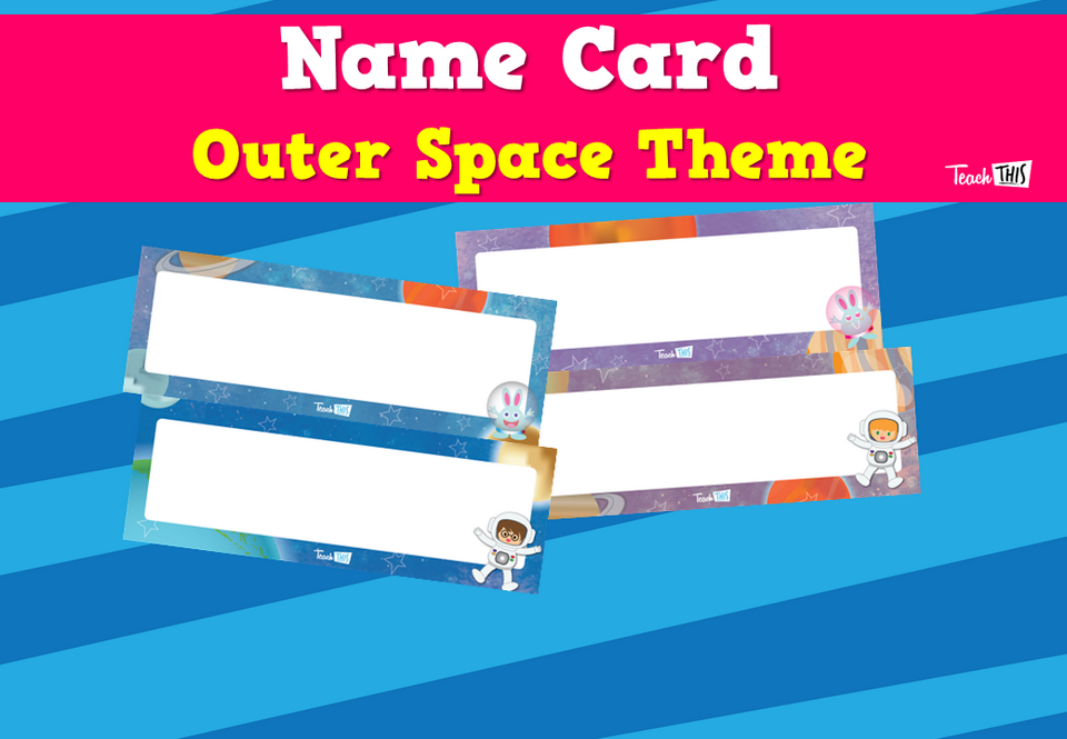 Name Card - Outer Space Theme