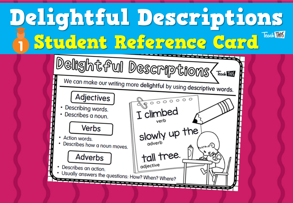 Delightful Descriptions – Student Reference Card