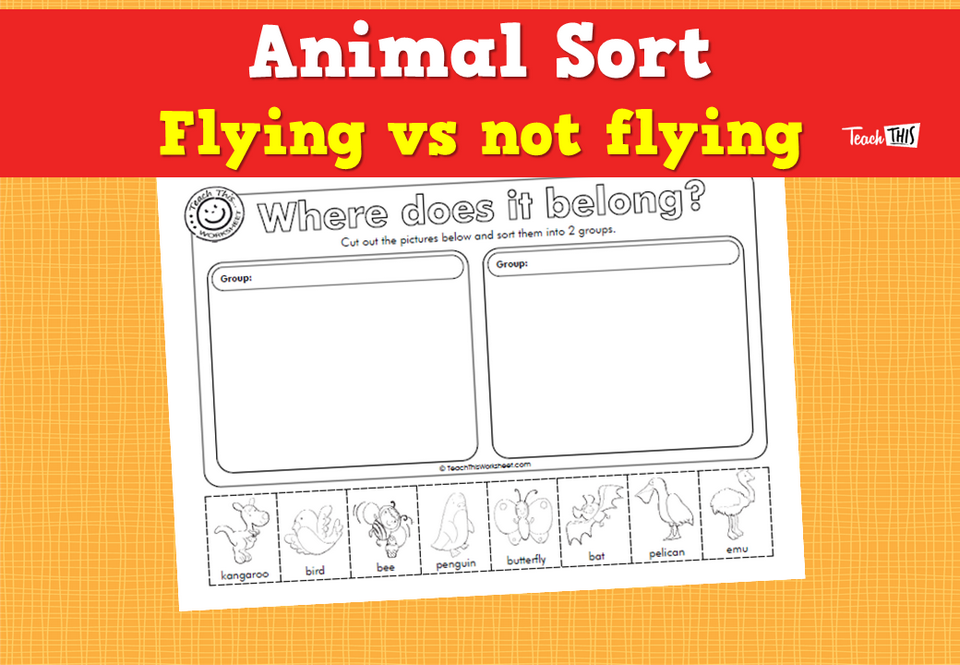 Animal Sort - Flying vs not flying
