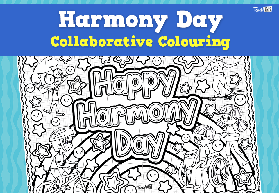 Harmony Day - Collaborative Colouring