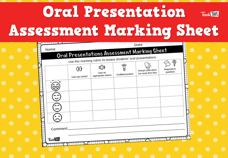 Oral Presentation Marking Sheet