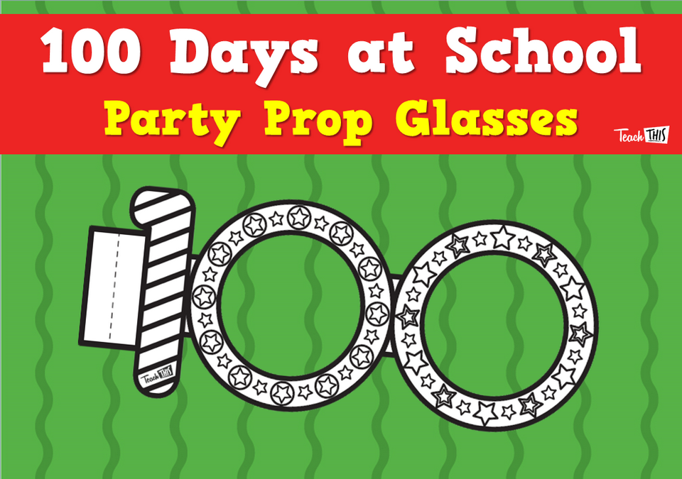 100 Days at School - Party Prop Glasses