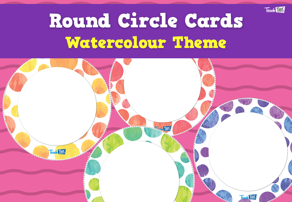 Round Circles (Blank) - Watercolour Theme
