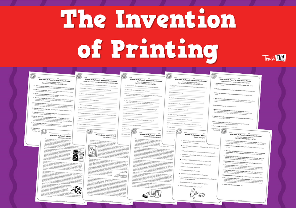 The Invention of Printing (10pg)