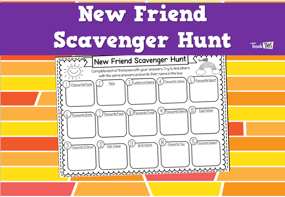 New Friend Scavenger Hunt