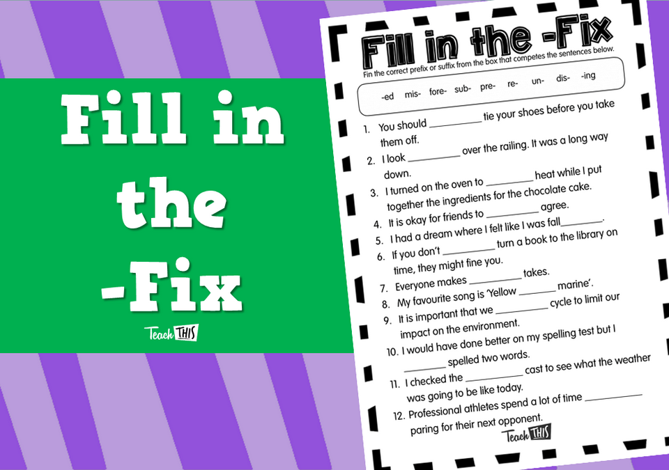 Fill in the -Fix