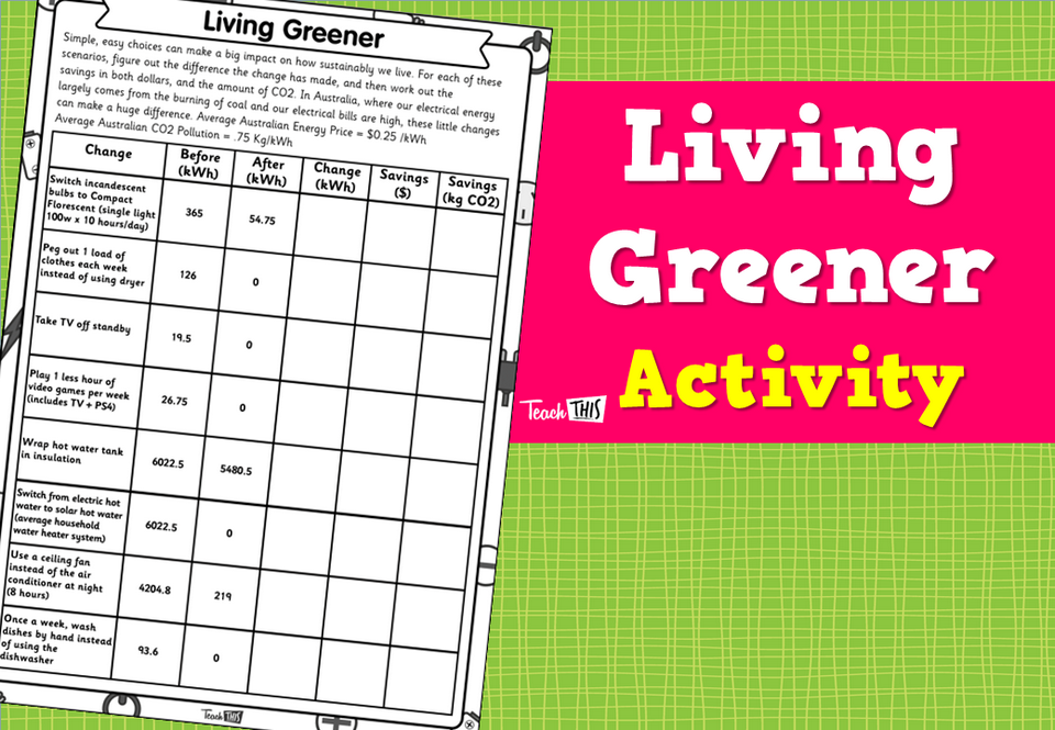 Living Greener - Activity