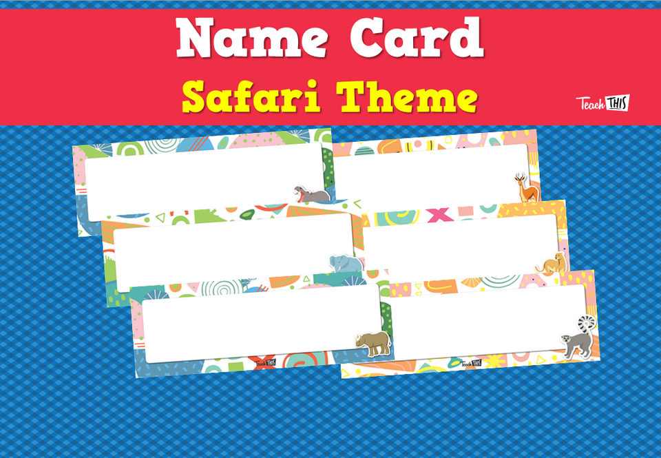 Name Card - Safari Theme