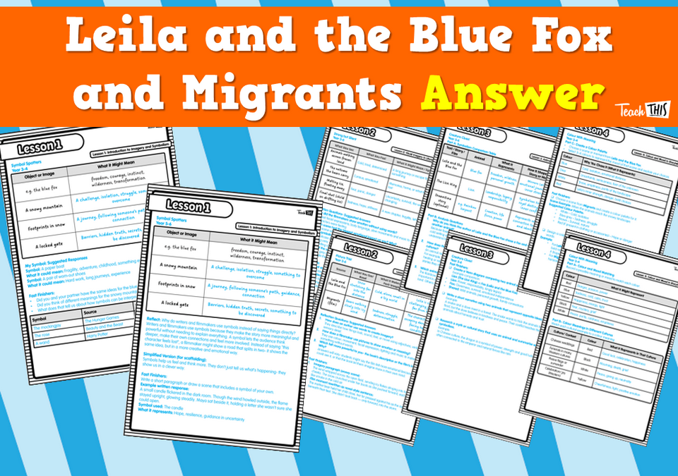 Leila and the Blue Fox and Migrants - Answer