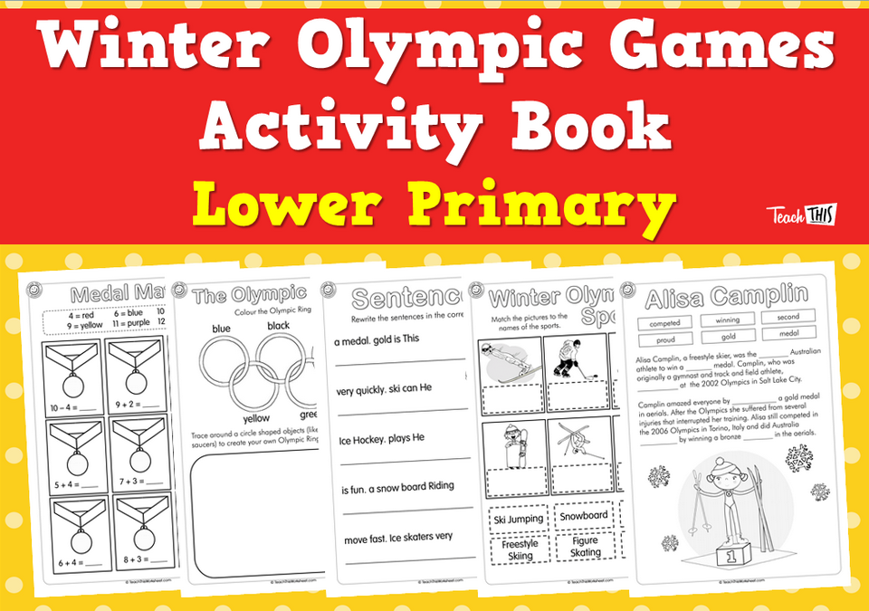 Winter Olympic Games Activity Book - Lower Primary (25pg)