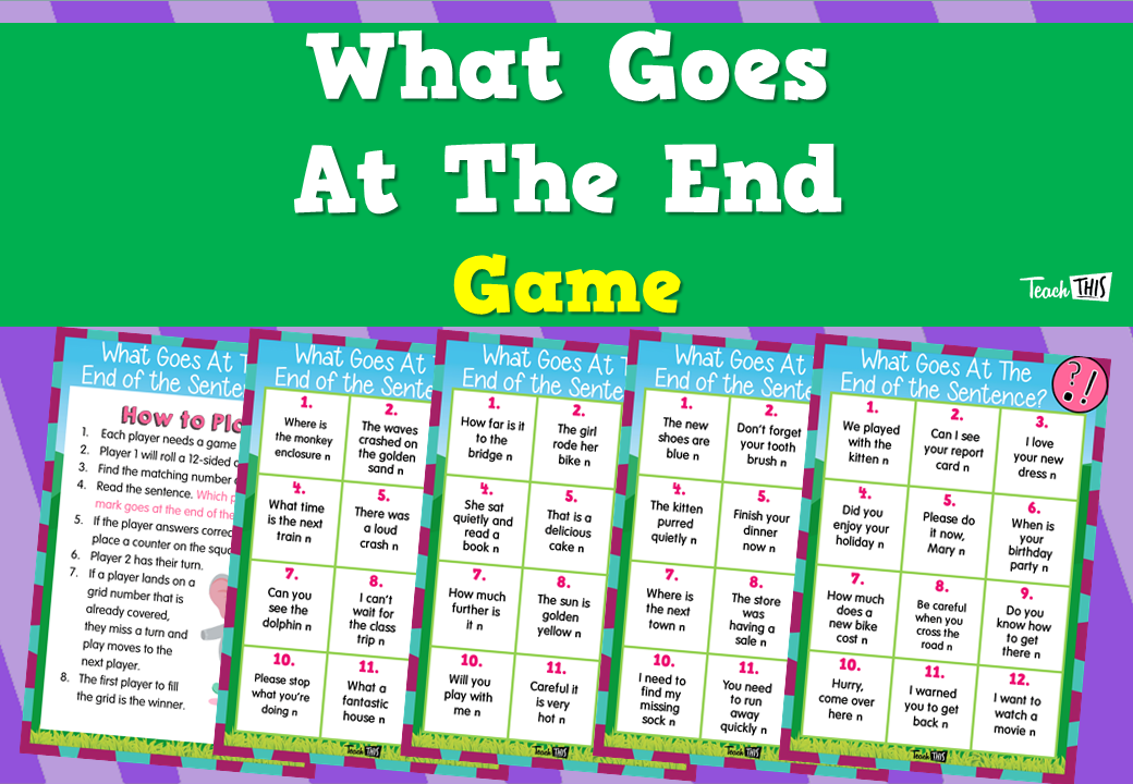 What Goes At The End? - Game