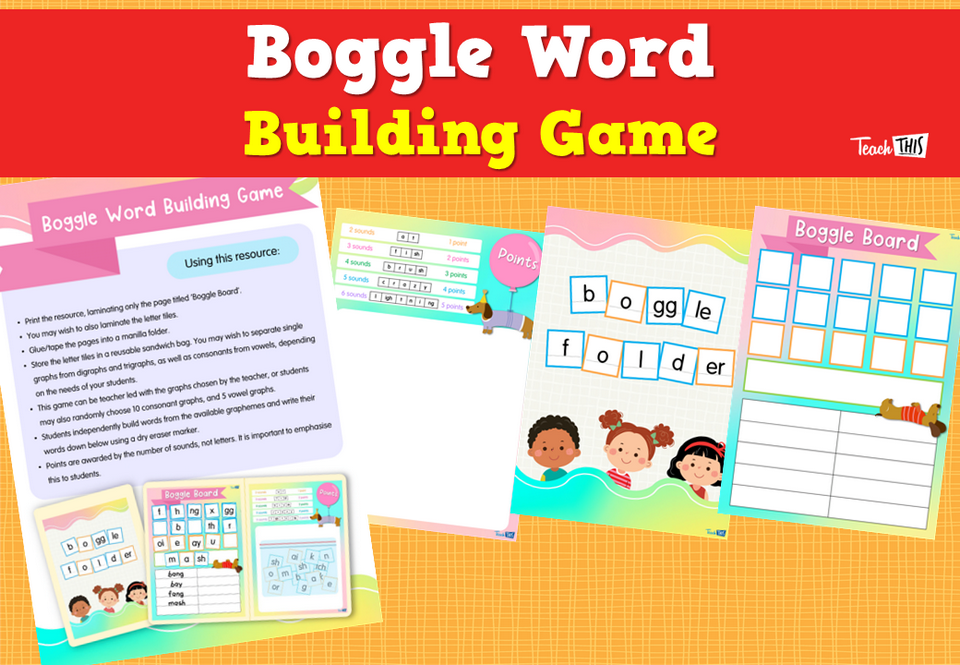 Boggle Word Building Game