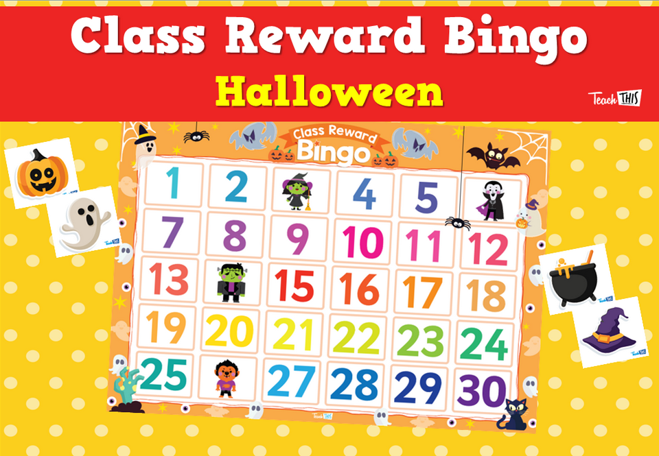 Class Reward Bingo - Halloween