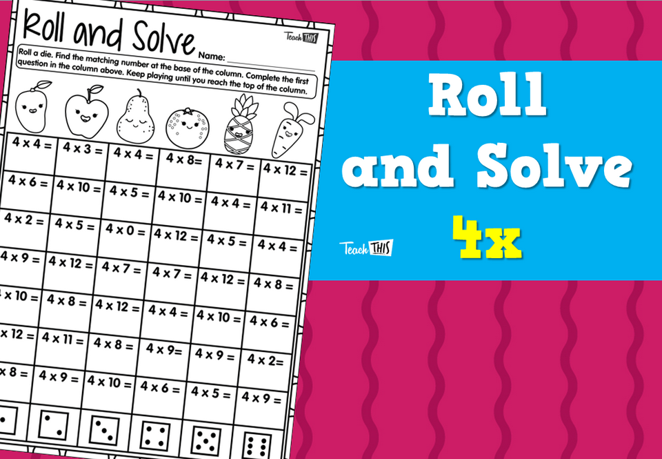 Roll and Solve- 4x