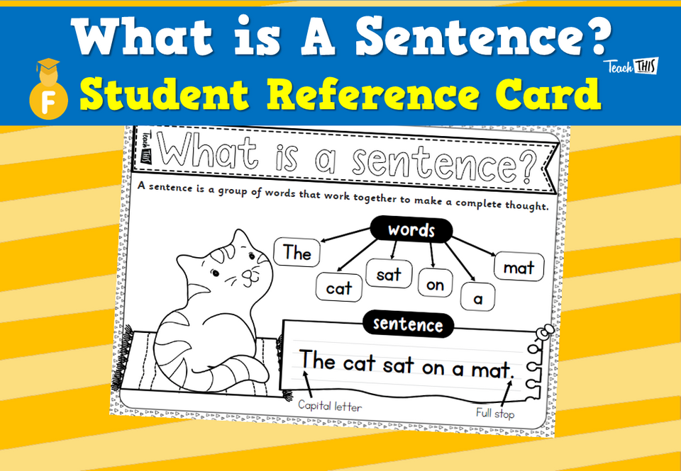 What is A Sentence? - Student Reference Card