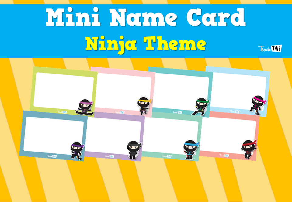 Mini Name Card - Ninja Theme