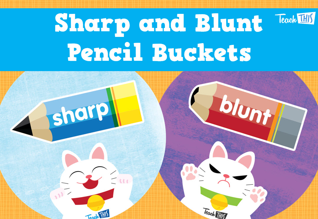 Sharp and Blunt Pencil Bucket - Lucky Cat