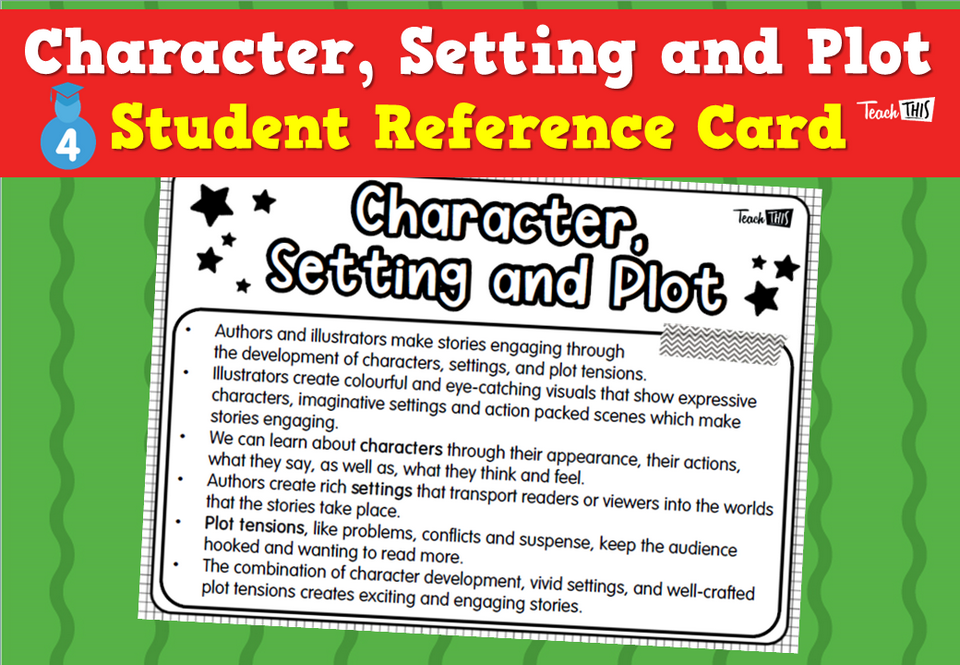Character, Setting and Plot - Student Reference Card