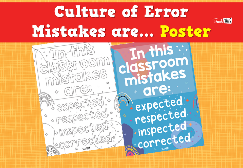 Culture of Error - Mistakes are… - Poster