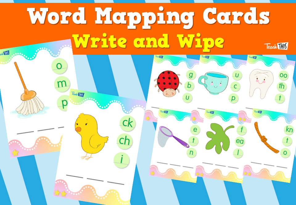 Word Mapping Cards Write and Wipe