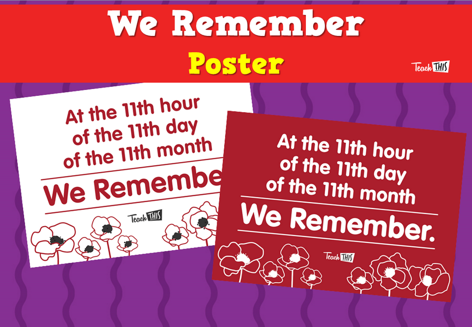 We Remember - Poster