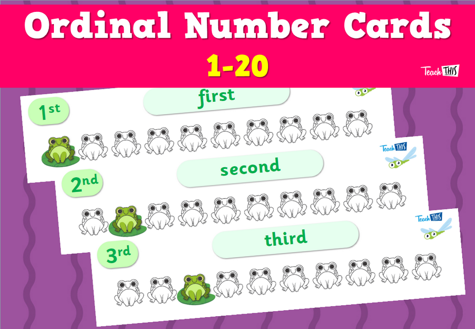 Ordinal Number Cards 1-20