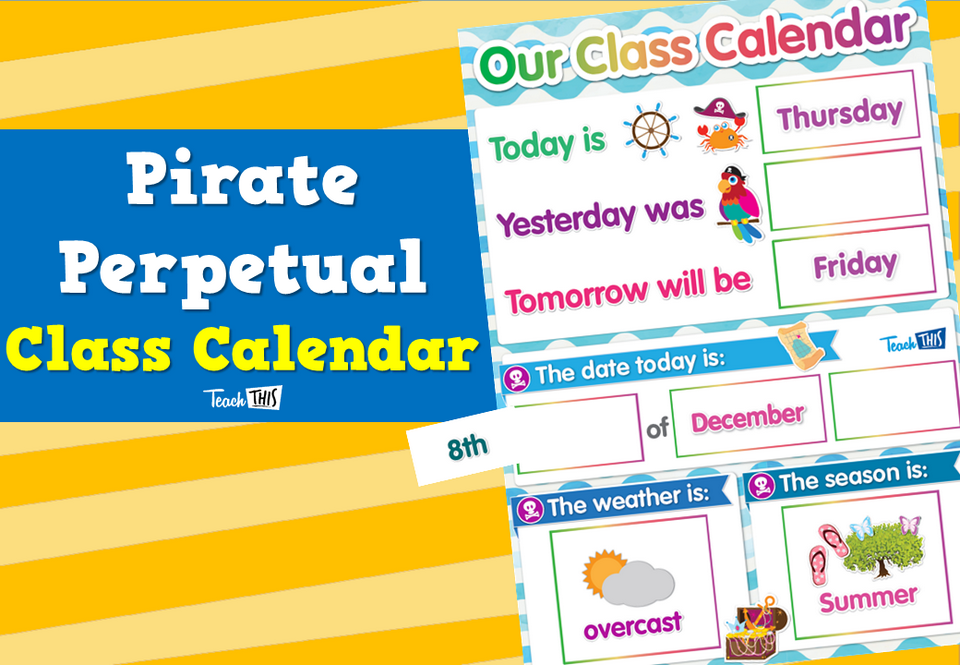 Pirate Perpetual Class Calendar