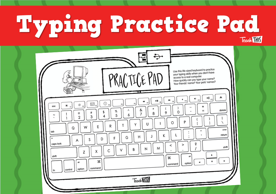 Typing Practice Pad