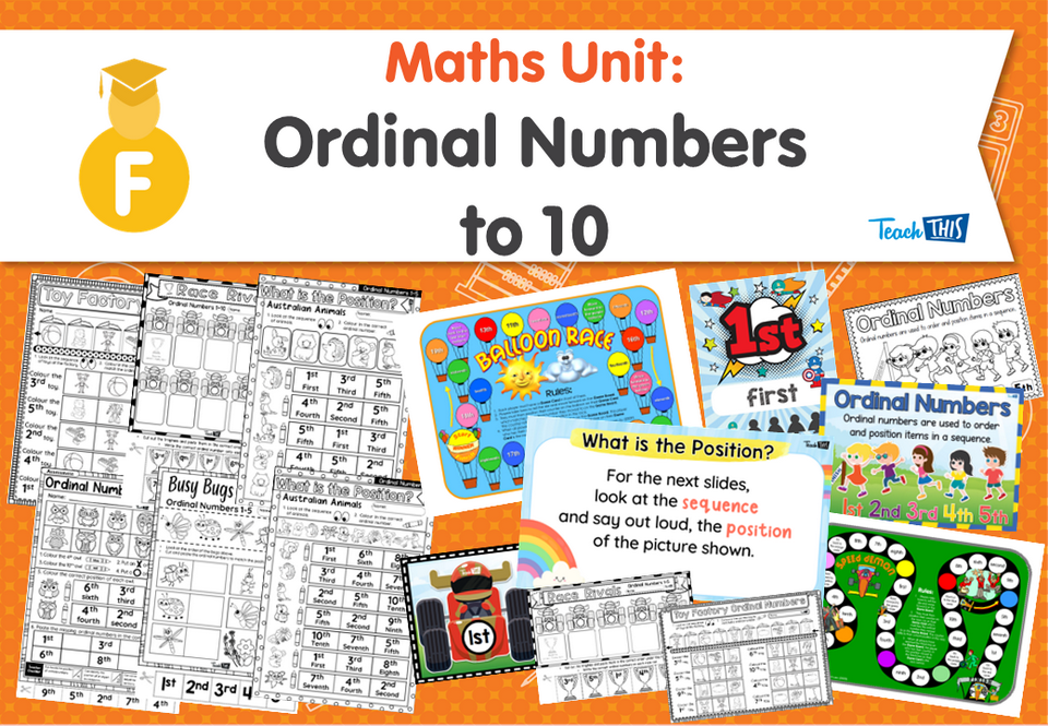 Maths Unit: Ordinal Numbers to 10