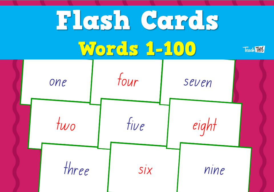Flash Cards, Words 1-100
