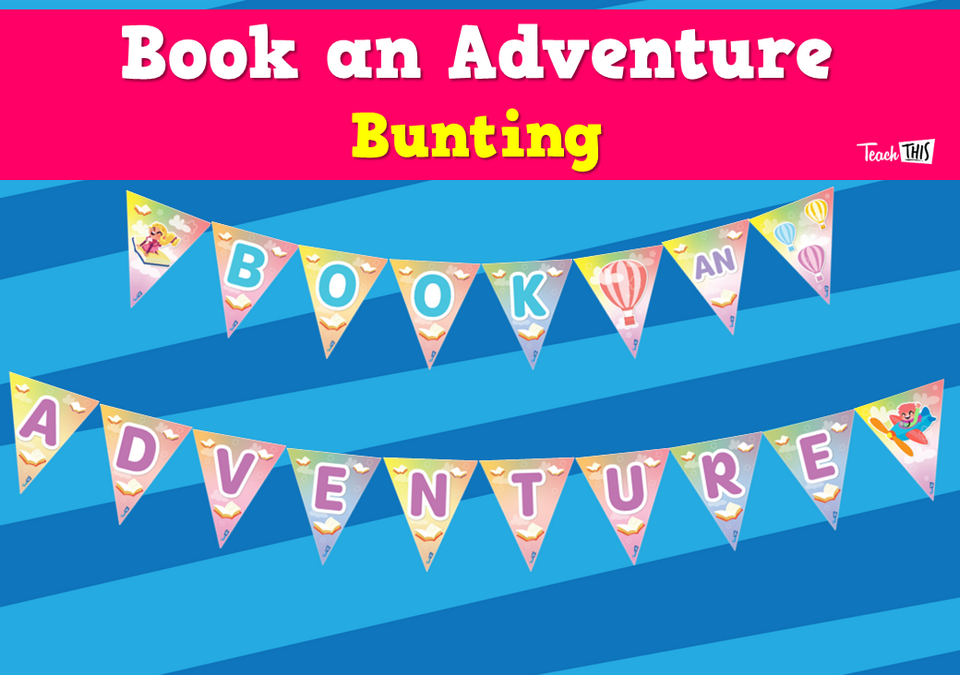 Book an Adventure - Bunting