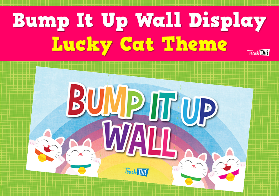 Bump It Up Wall Display - Lucky Cat Theme