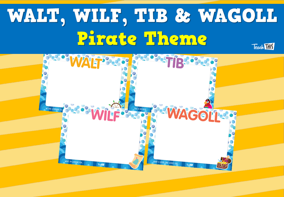 WALT, WILF, TIB & WAGOLL Posters - Pirate Theme
