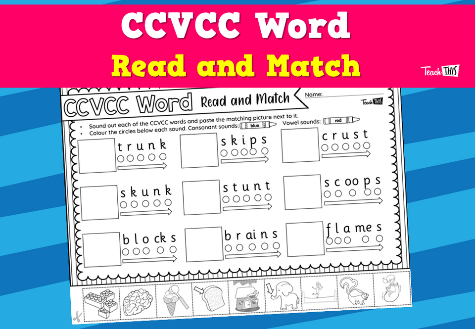 CCVCC Word Read and Match
