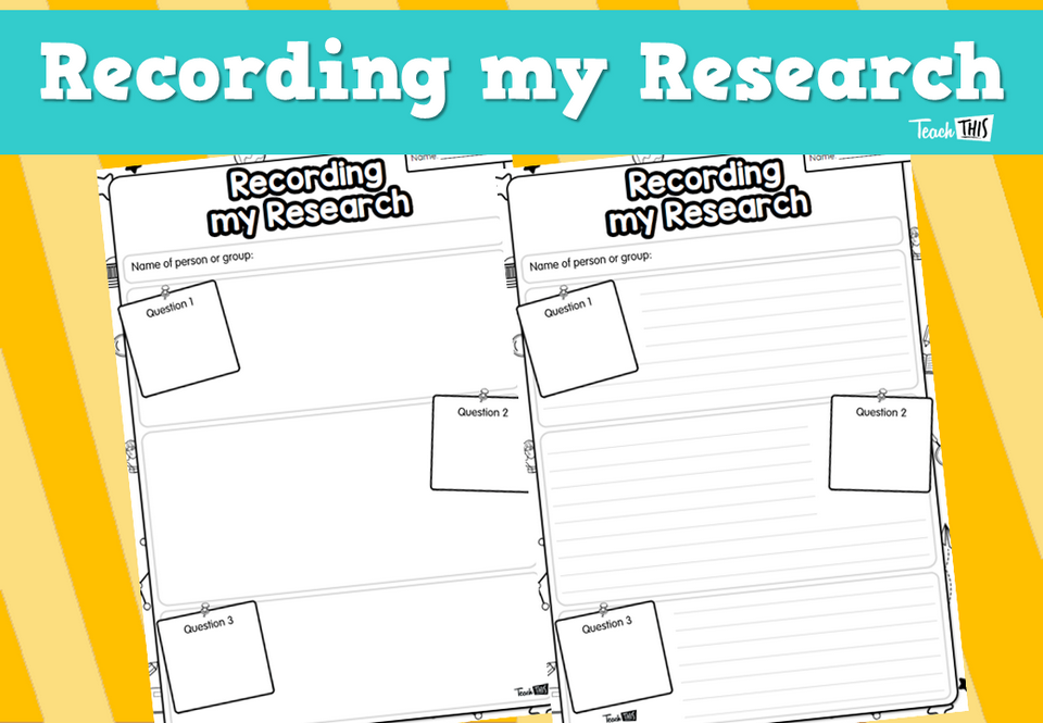 Recording my Research