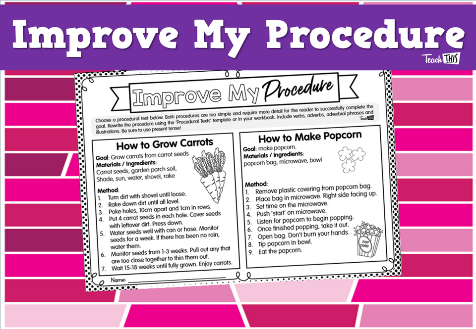 Improve My Procedure