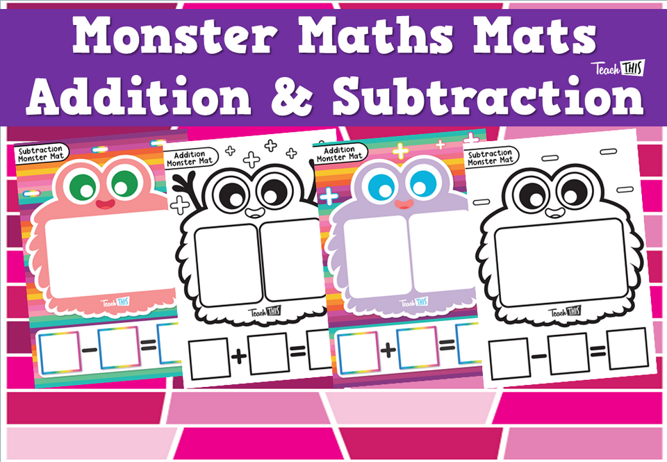 Monster Maths Mats Addition& Subtraction