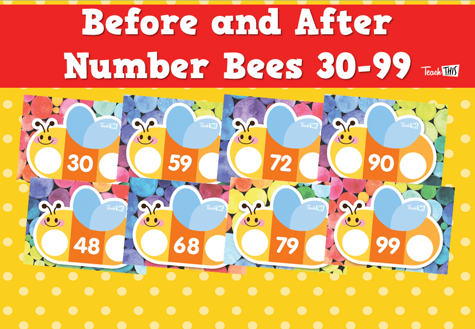 Before and After Number Bees 30-99