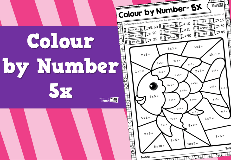 Colour by Number- 5x