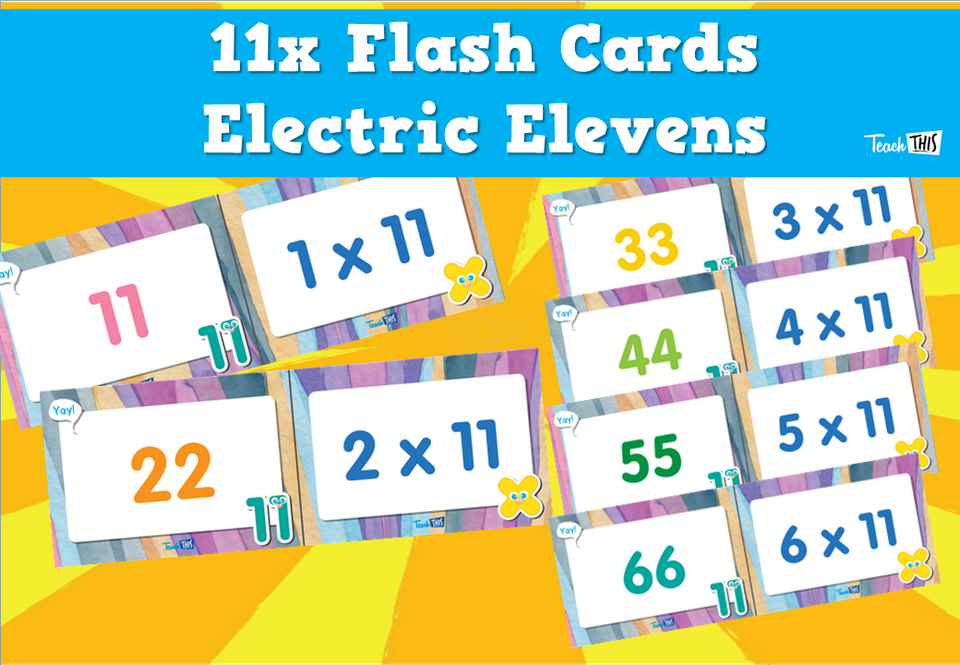 11x Flash Cards- Electric Elevens