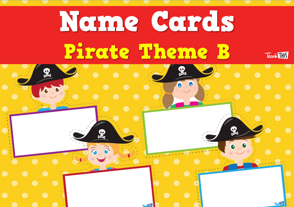 Name Cards - Pirate Theme B