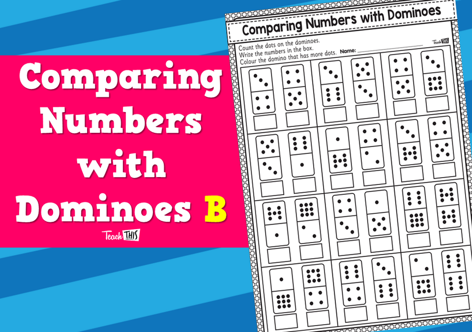 Comparing Numbers with Dominoes B