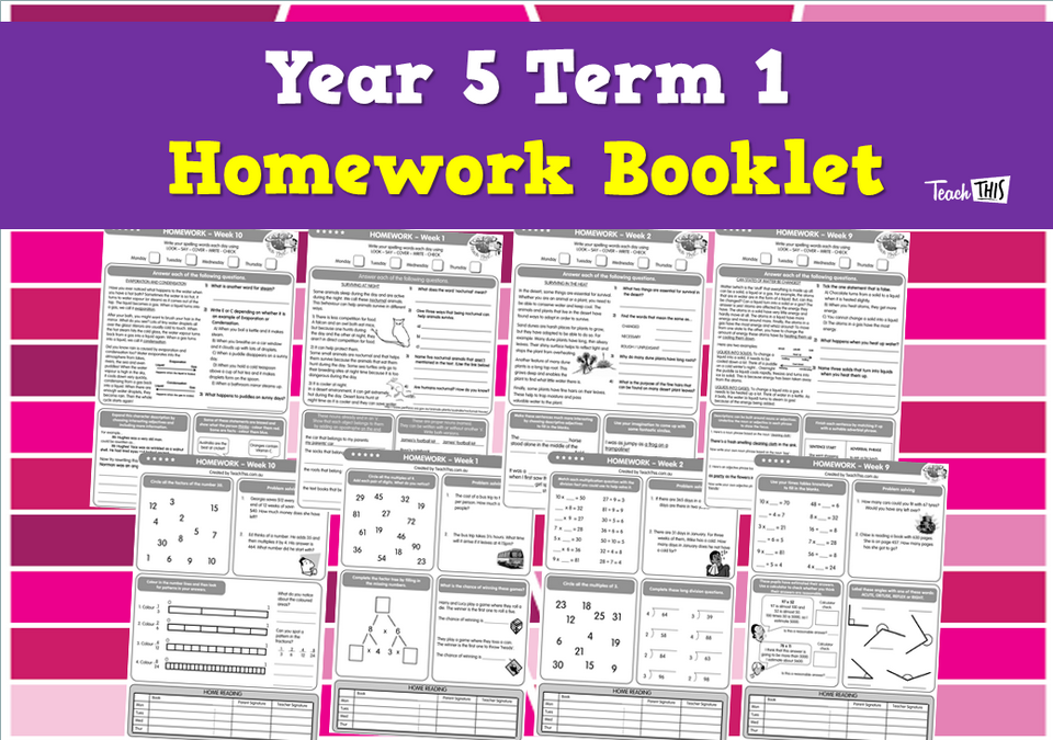 Year 5 Term 1 Homework Booklet