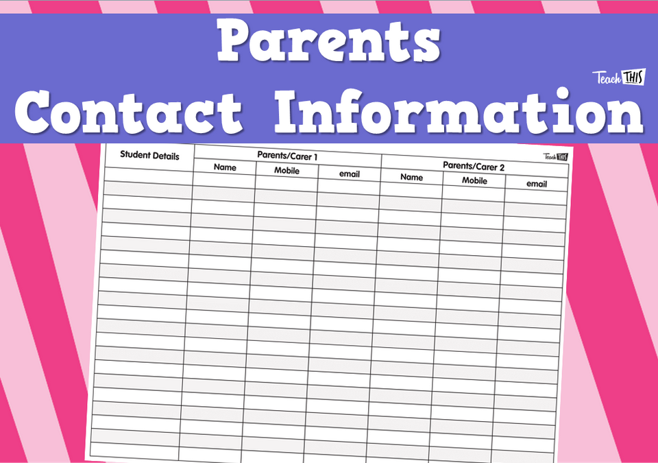 Parents Contact Information