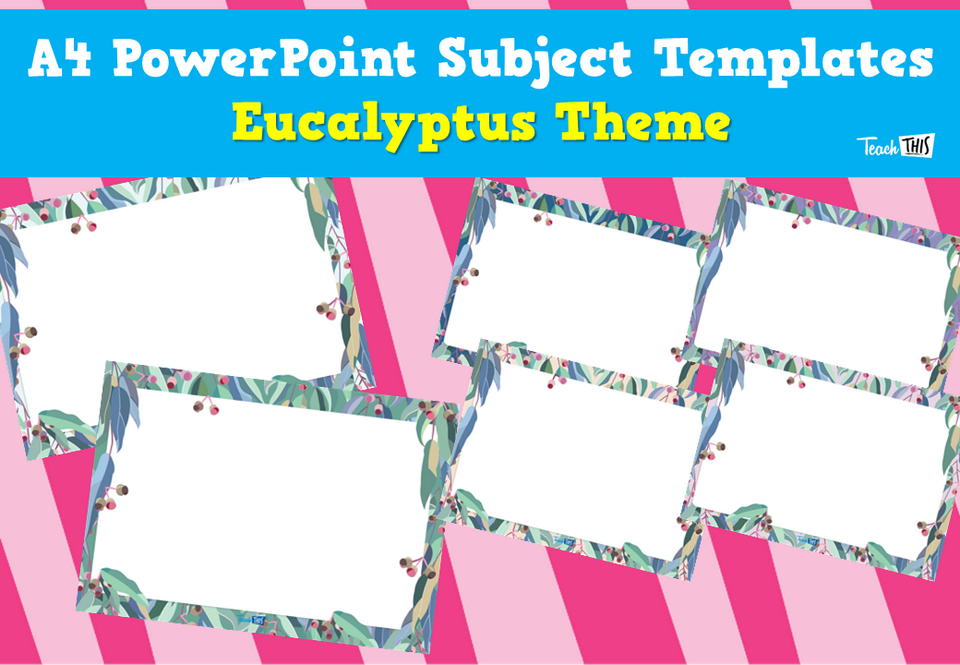 A4 PowerPoint Subject Templates - Eucalyptus Theme