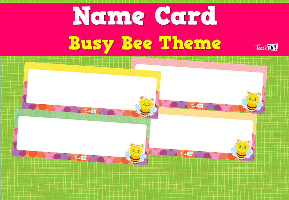 Name Card - Busy Bee Theme