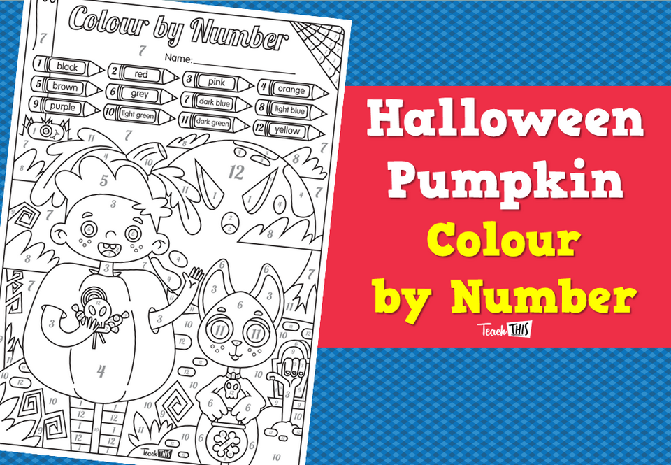 Halloween Pumpkin - Colour By Number