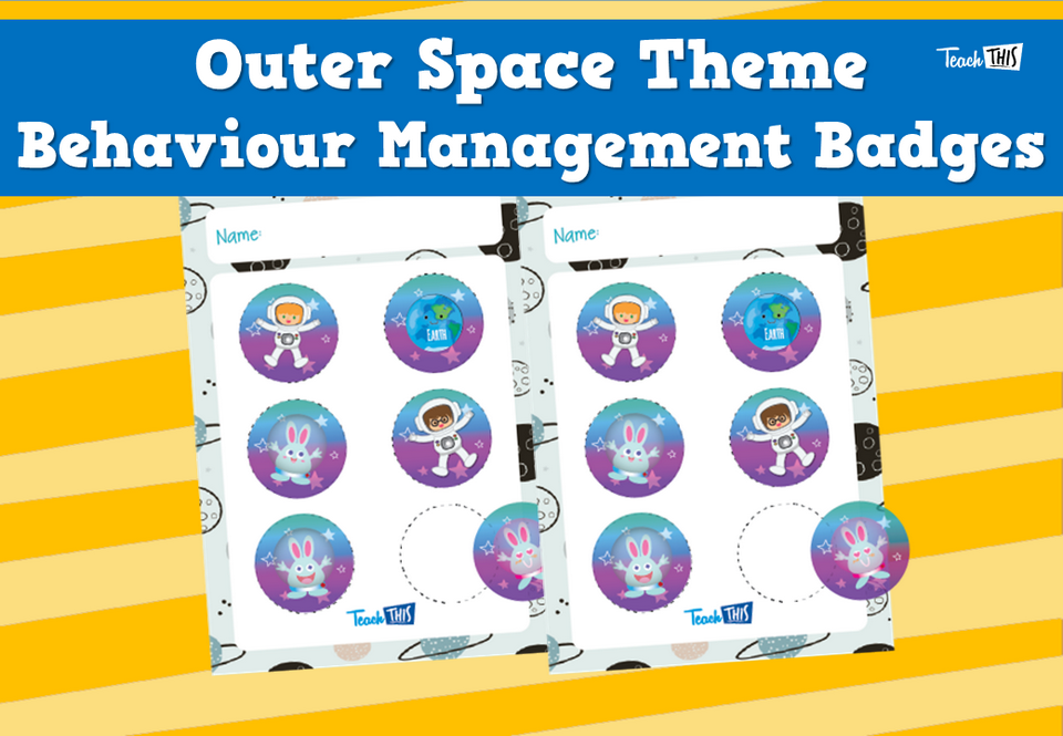 Outer Space  Theme Behaviour Management Badges