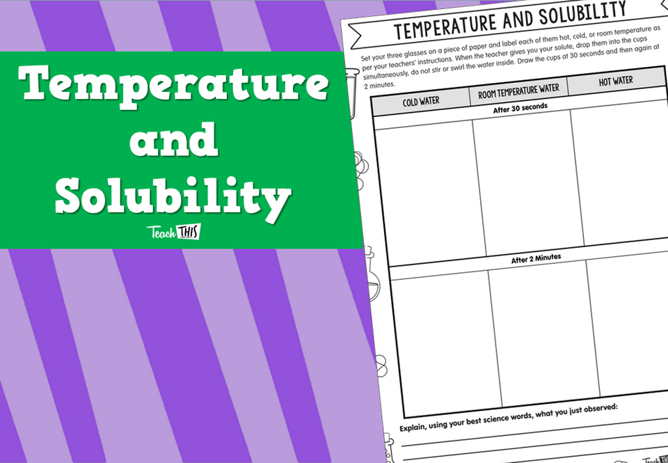Temperature and Solubility
